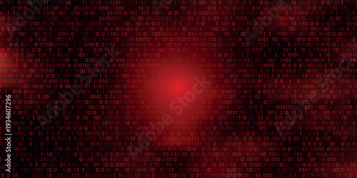 Vector digital code rain in a Matrix inspired futuristic style. High-tech backdrop with glowing binary characters. Binary Software Programming Code Background. Digital Data Technology Concept.