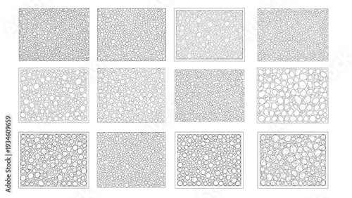 Stone and Gravel Texture Grayscale CAD Pattern Vector for Technical Site Plan Hatching