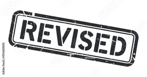 Revised rubber stamp marking a document update