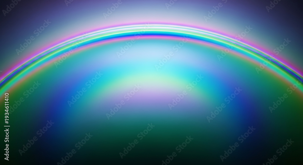 Fototapeta premium A vibrant rainbow arc captured in a close-up, showcasing a spectrum of colors against a blurred background, evoking a sense of wonder and natural beauty