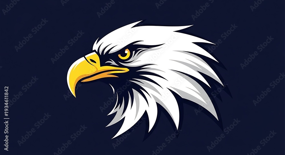 Obraz premium Eagle head logo design illustration