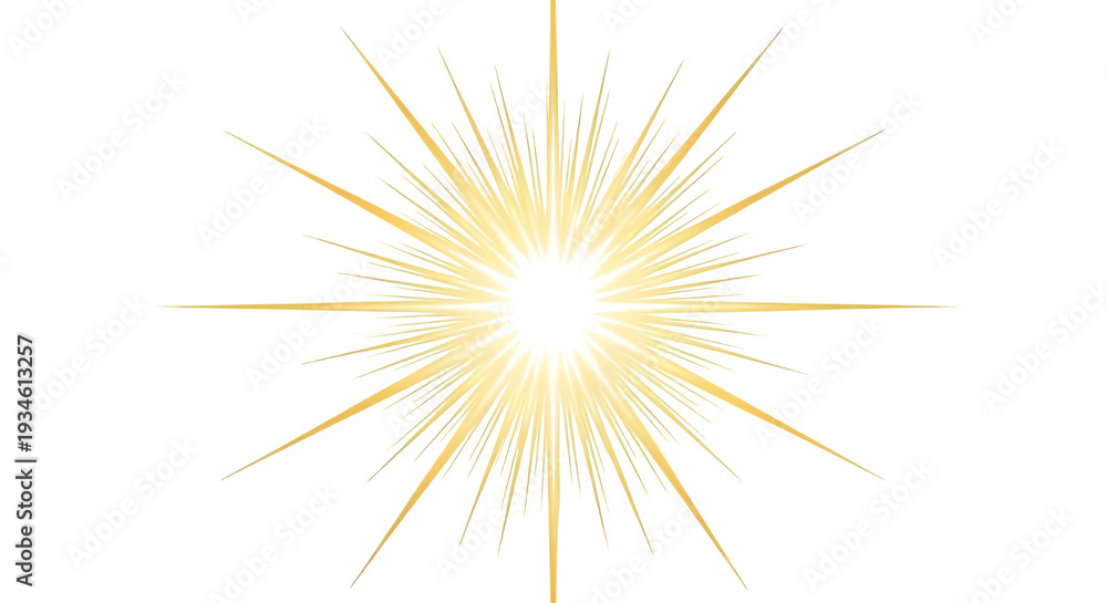 Obraz premium Vibrant golden starburst explosion effect