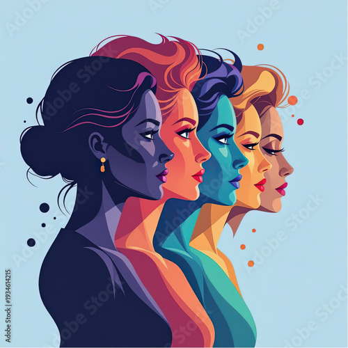 Human Progress as evolving, growing in complexity, abstract figure's colorful silhouettes, minimalist background,  smooth fills.eps