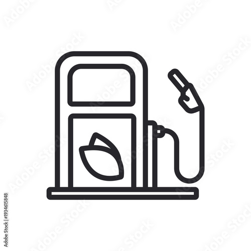 bio fuel icons outline and Flat Style,transparent background
