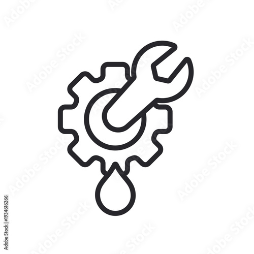 maintenance icons outline and Flat Style,transparent background