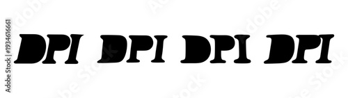 DPI dots per inch typography vector illustration, flat design graphic