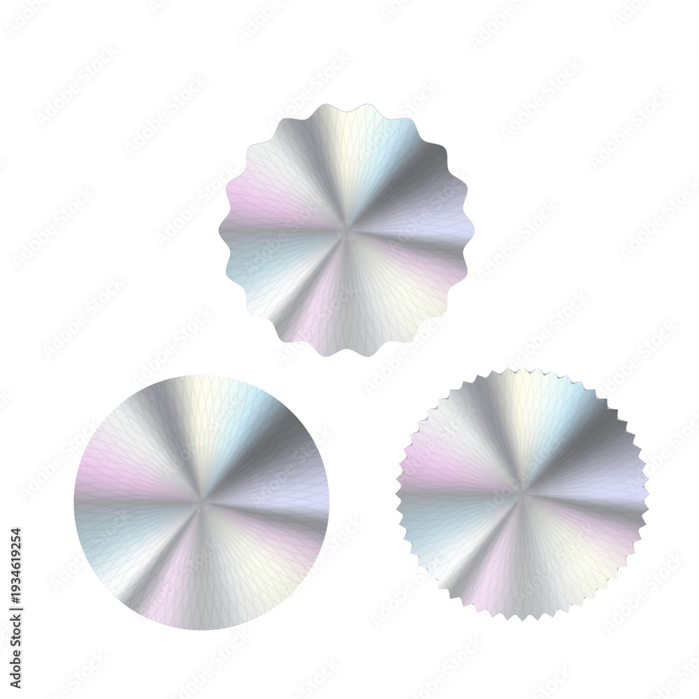 Obraz premium Shiny Circular Elements: Three polished circular elements with radial patterns showcase a captivating play of light and shadow, radiating a sleek, modern aesthetic and reflecting intricate textures.