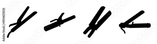 Hair curler vector illustration, flat design graphic, beauty tool, hair styling, vector illustration