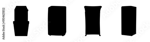 Ice cubes vector illustration, frozen blocks flat design