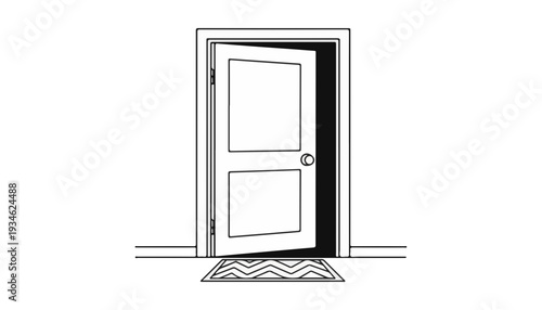 Wooden threshold door slightly open suspicious glowing light mystery entrance startup opportunity career path discovery