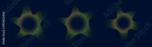 Modern audio equalizer symbol with connected lines dots