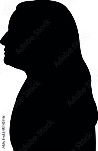 a woman head silhouette vector