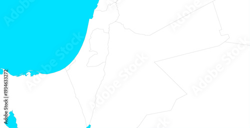Israel Map Outline for News, Education, and Travel Infographics