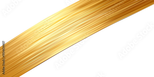 Golden wave corner shape for element with one gold wave curve ribbon.