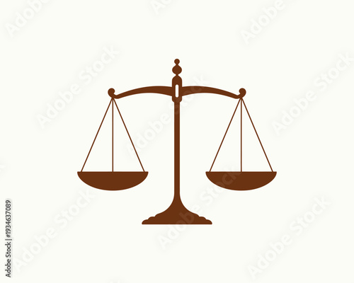Classic wooden balance scale symbolizing justice and equilibrium