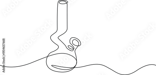 A detailed illustration of a laboratory distillation apparatus with a condenser Vector