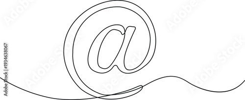 Elegant and flowing at symbol design on a white background Vector