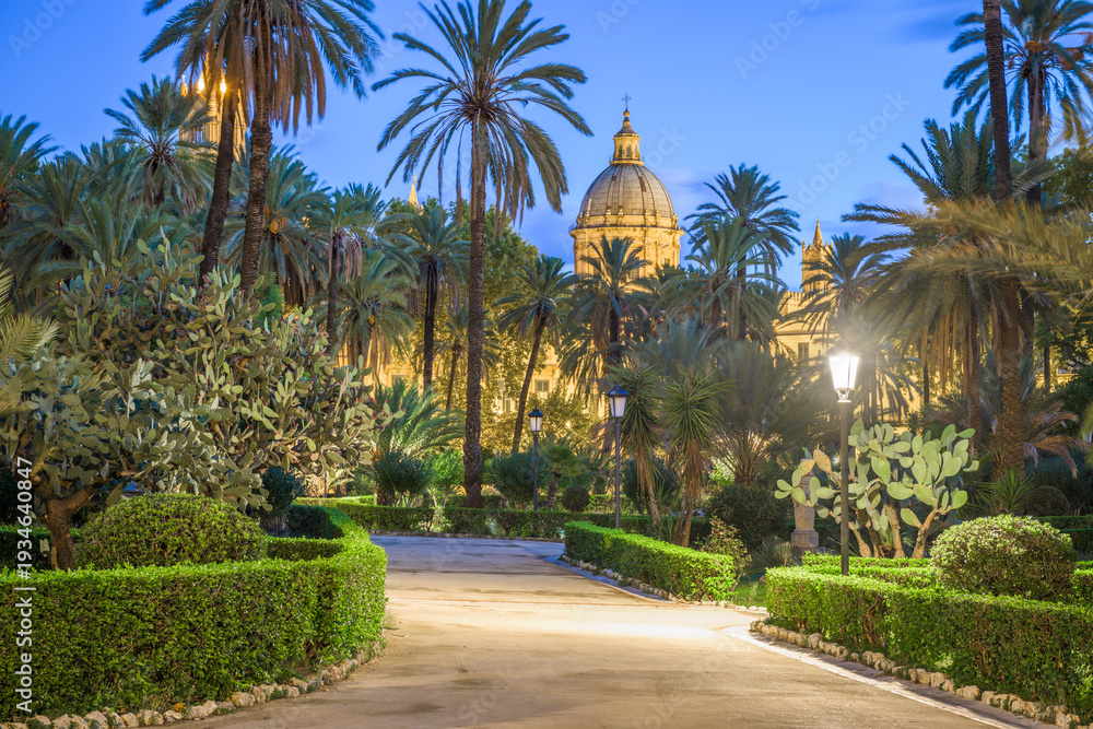 Obraz premium Palermo, Italy at Villa Bonnano public gardens