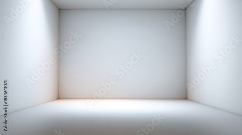 Wallpaper Mural Clean neutral white empty room displaying spotlight background Torontodigital.ca