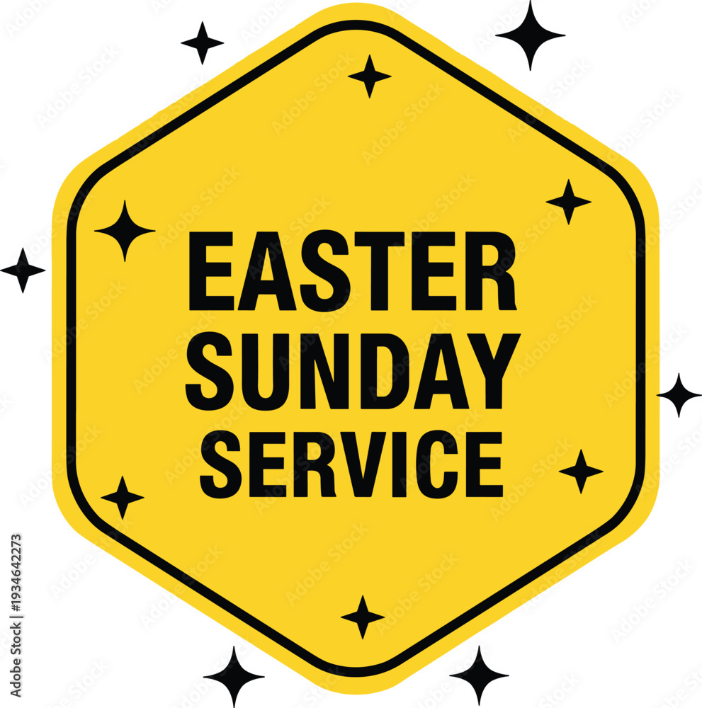 Fototapeta premium Easter sunday service announcement