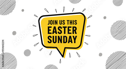 Easter sunday invitation graphic