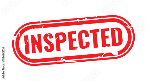 Inspection Stamp: A bold red Inspected stamp, signifying quality assurance and attention to detail.