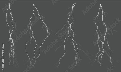 Electrical Storm Display: A captivating illustration of a powerful electrical storm, with multiple bolts of lightning illuminating the sky.