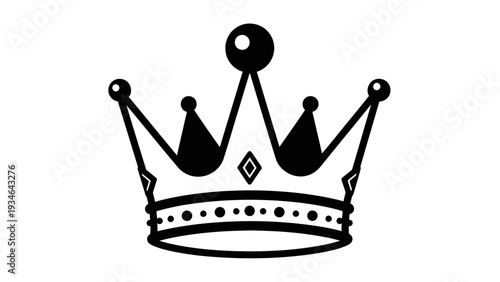 Royal Crown Icon, Symbol of Power and Royalty, Vector Graphic