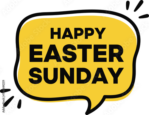 Happy easter sunday greeting card