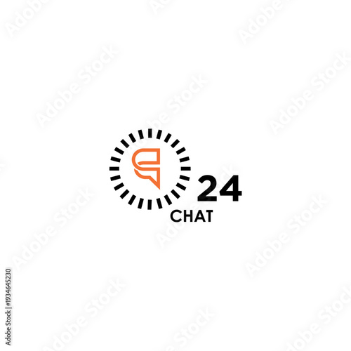 Chat Service Availability Icon Set with 24/7 Support and Fast Response Time