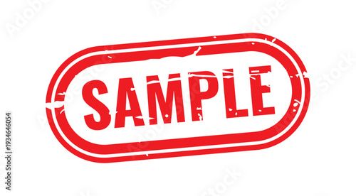 Red Sample Stamp: A bold red sample stamp, featuring a clean design and clear message, is perfect for conveying authenticity and indicating a preview of a product.