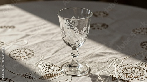 Etched Crystal Goblet