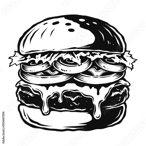 hamburger with a burger