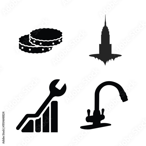 Black burger building wrench faucet