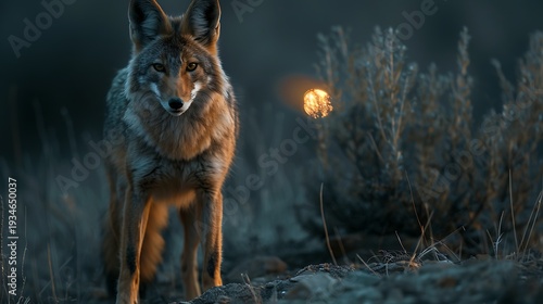 Golden Jackal: Wildlife Portrait with Atmospheric Lighting