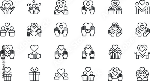 Collection of 20 valentine's day and love themed icons