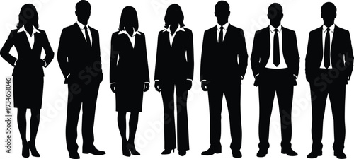 Active diverse group silhouettes running cycling and riding scooter in park outdoor family fitness activities flat vector illustration isolated on white background for lifestyle concepts.