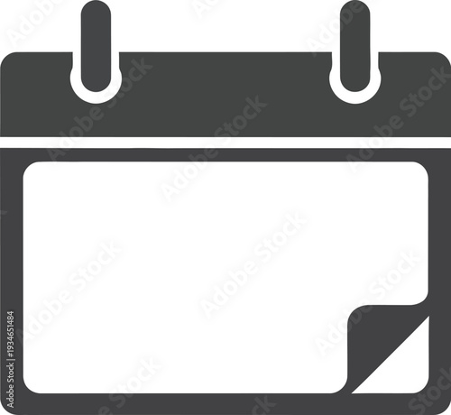 A simple icon of a calendar page with a tab