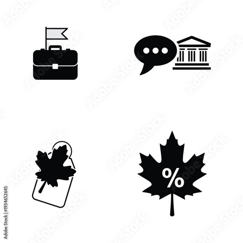 Business and finance on white background bank conversation