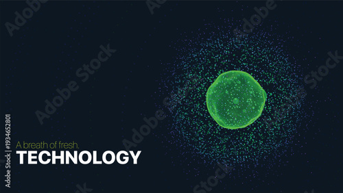 Modern tech glowing mesh orb