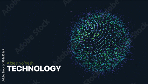 Cyber futuristic luminous grid sphere