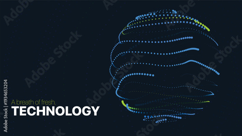 High detail neon grid globe