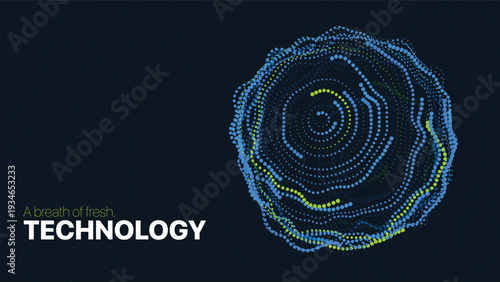 Cyberpunk neon mesh orb in space