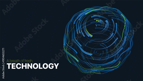 Futuristic neon wireframe planet background