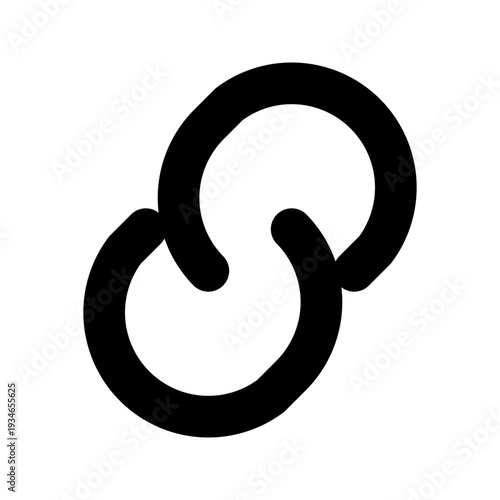 Link icon, minimal line UI symbol, outline vector SVG