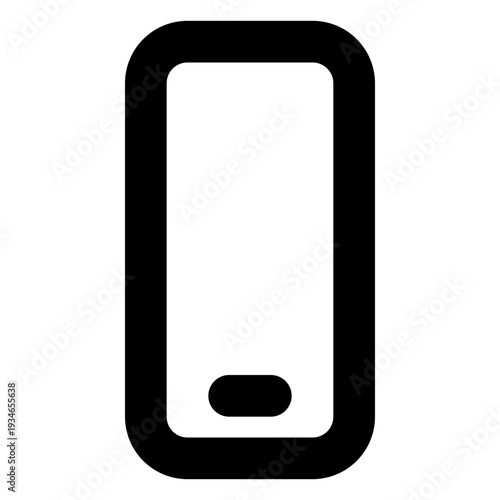 Smartphone icon, minimal line UI symbol, outline vector SVG