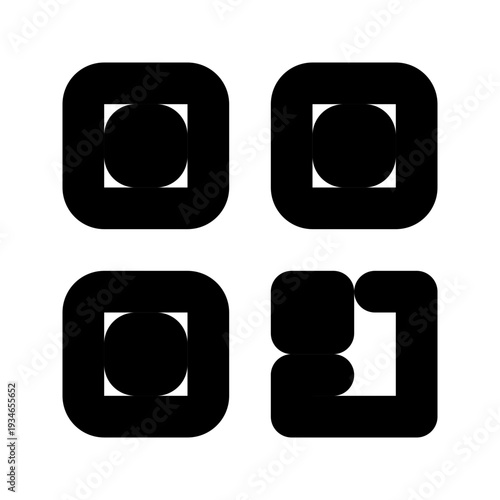 QR code scan icon, minimal line payment symbol, vector SVG