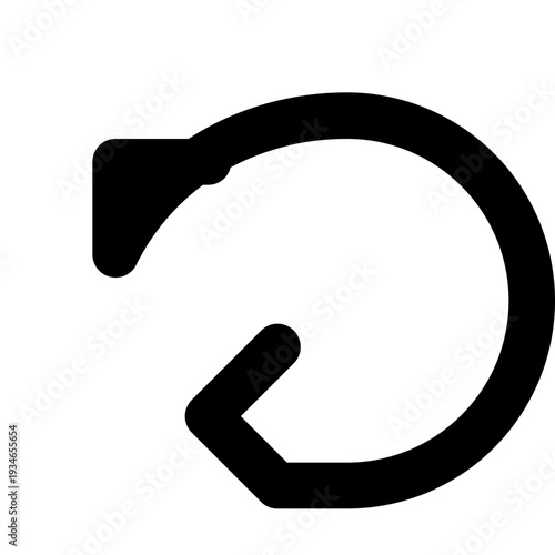 Return refund icon, minimal line ecommerce symbol, vector SVG