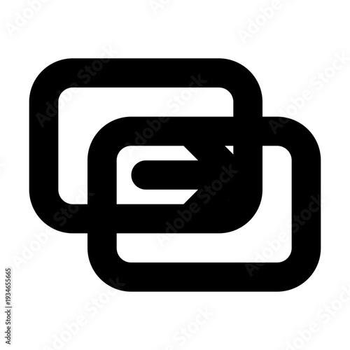 Screen sharing icon, minimal line collaboration symbol, vector SVG