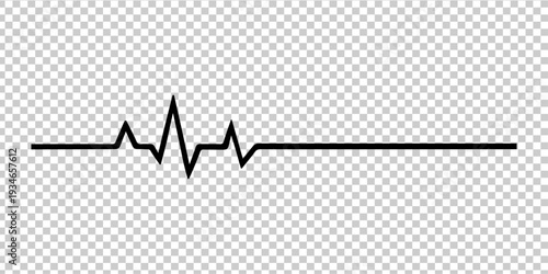 Heartbeat to flatline ECG trace vector illustration - medical emergency, life, death concept